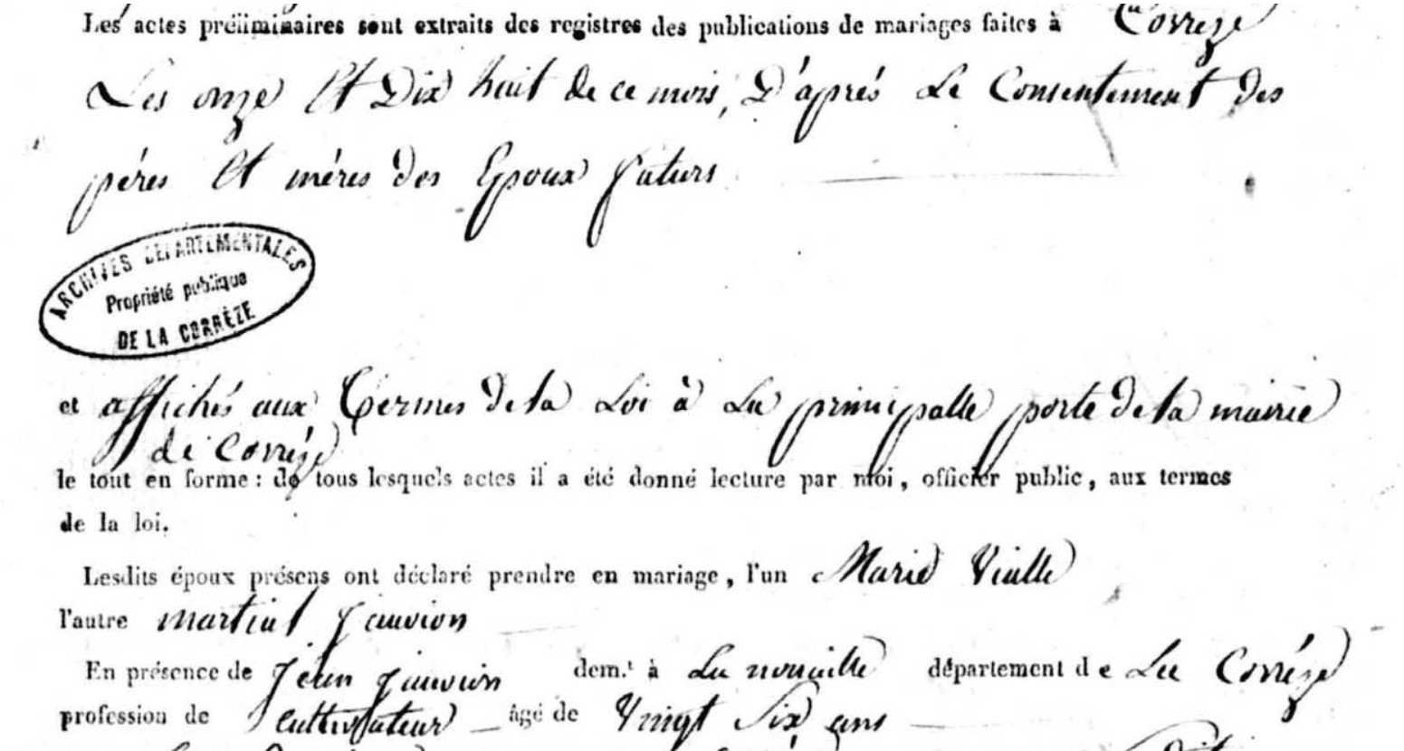 Mariage Jauvion Martial - Vialle Marie 22_02_1810 -2.jpg